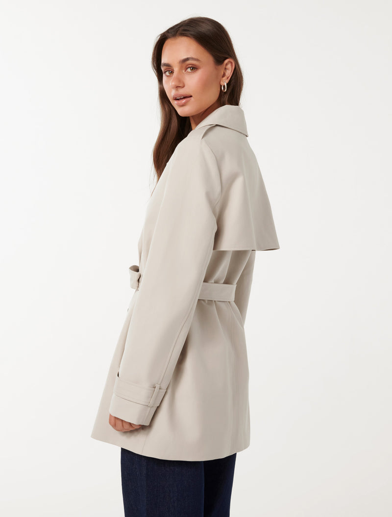 Rhea Water Resistant Mid Length Trench Coat Forever New