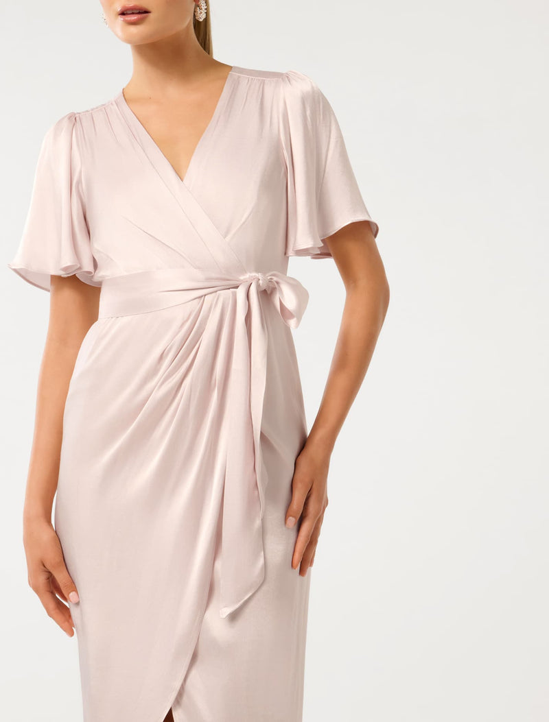 Carolina Satin Midi Dress Forever New