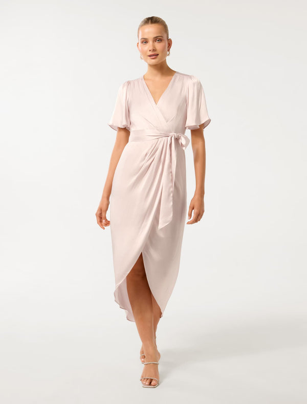 Carolina Satin Midi Dress Forever New