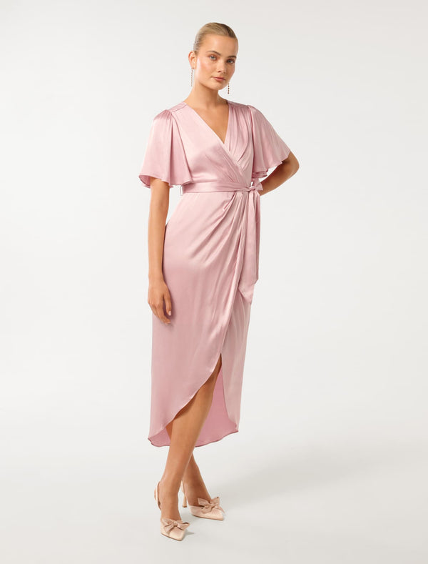 Carolina Satin Midi Dress Forever New