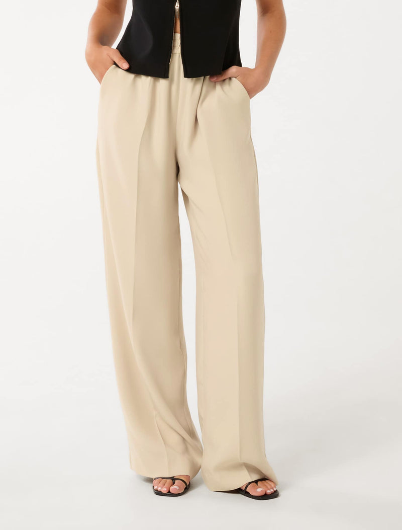 Enya Elastic Wide Leg Pants Forever New