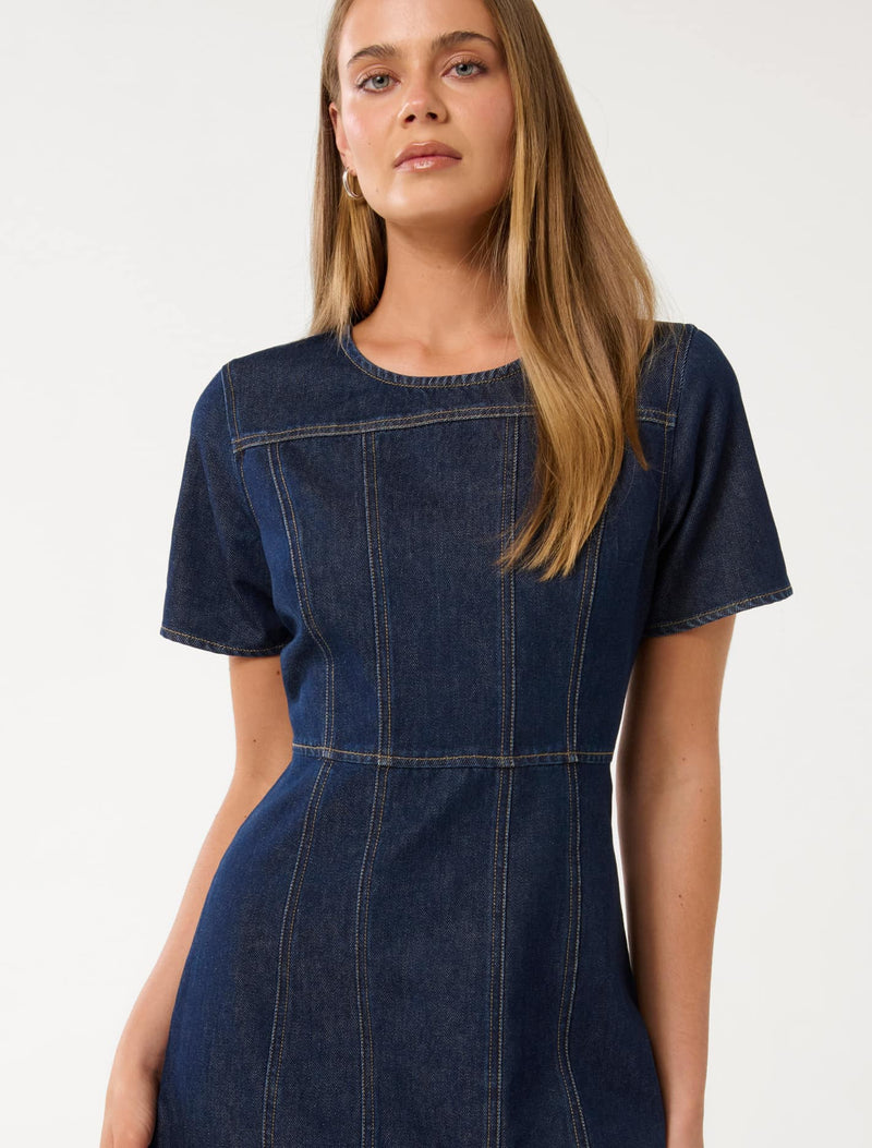 Bleu Shift Denim Dress Forever New