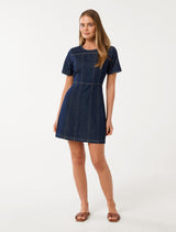 Bleu Shift Denim Dress Forever New