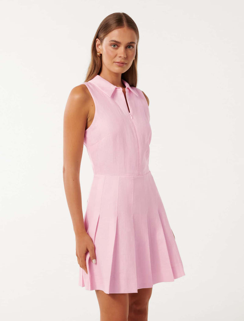 Wren Pleated Tennis Mini Dress Forever New