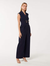 Jacey Sleeveless Tux Jumpsuit Forever New