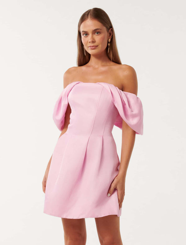 Jacquie Off Shoulder Mini Dress Forever New