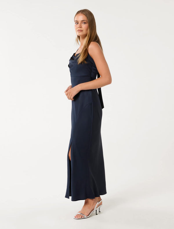 Alice Halter Satin Maxi Dress Forever New