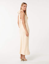 Alice Halter Satin Maxi Dress Forever New