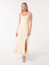 Alice Halter Satin Maxi Dress Forever New