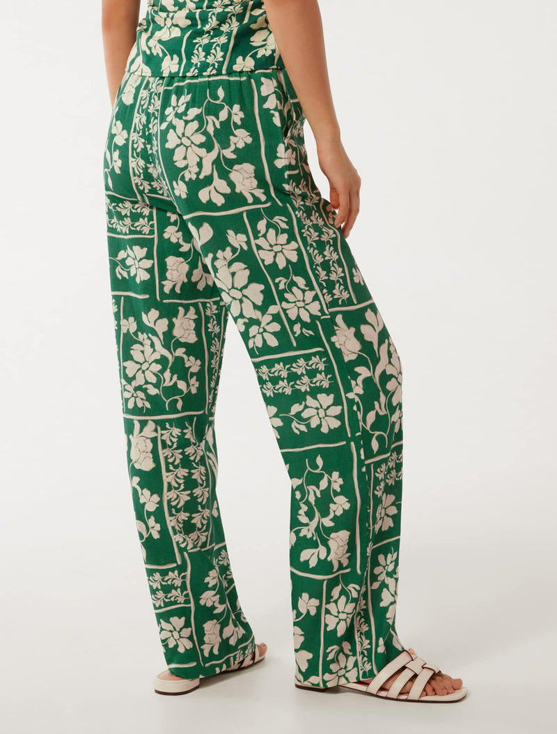 Fallon Printed Wide-Leg Pants Forever New