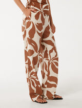 Fallon Printed Wide-Leg Pants Forever New