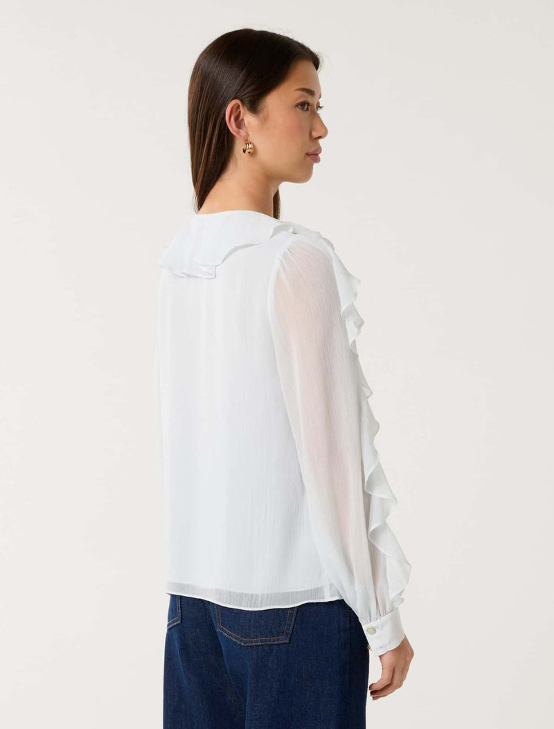 Novi Ruffle Front Blouse Forever New