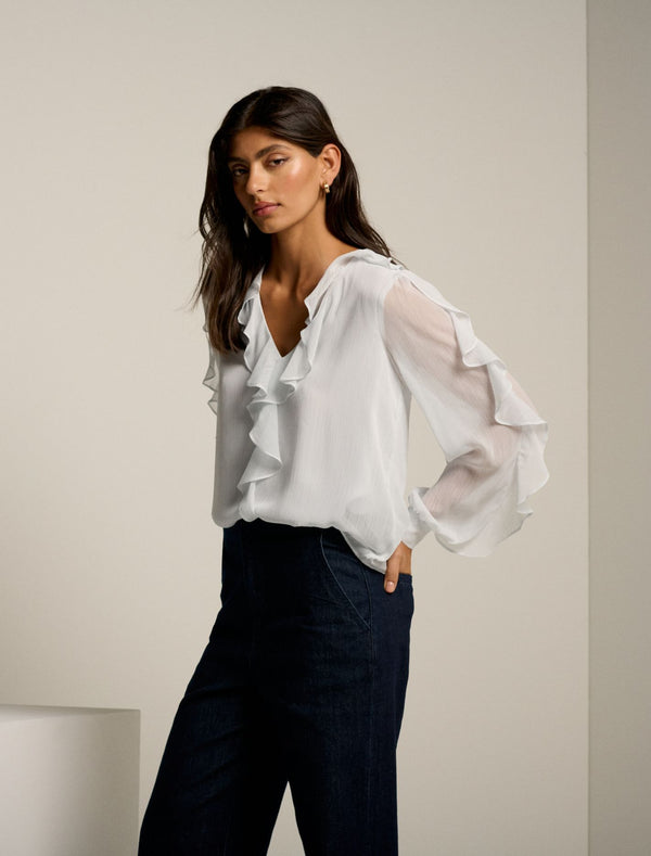 Novi Ruffle Front Blouse Forever New