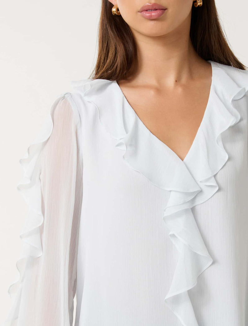 Novi Ruffle Front Blouse Forever New