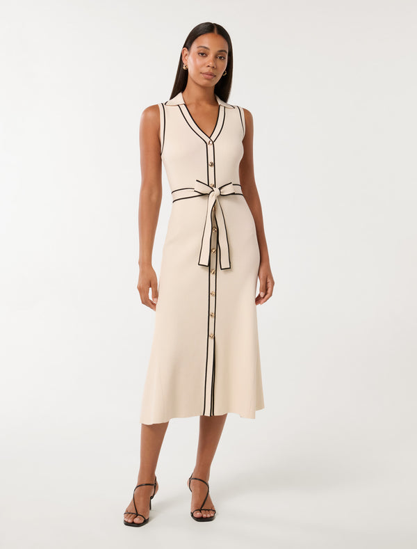 Adeline Sleeveless Knit Midi Dress