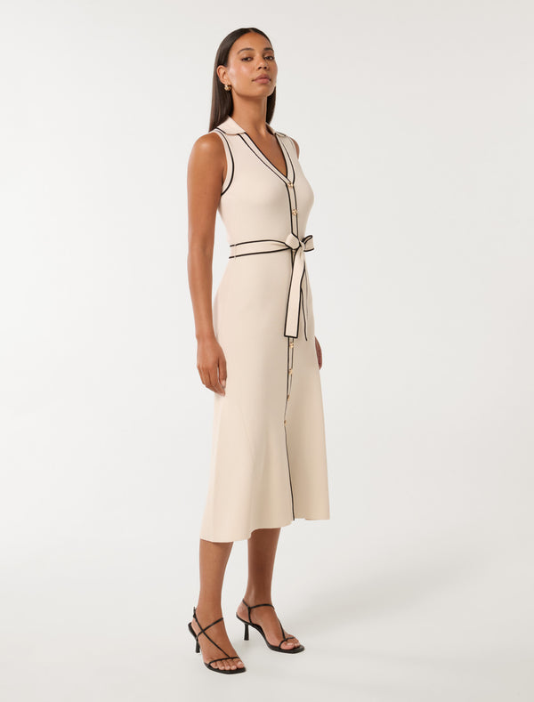 Adeline Sleeveless Knit Midi Dress