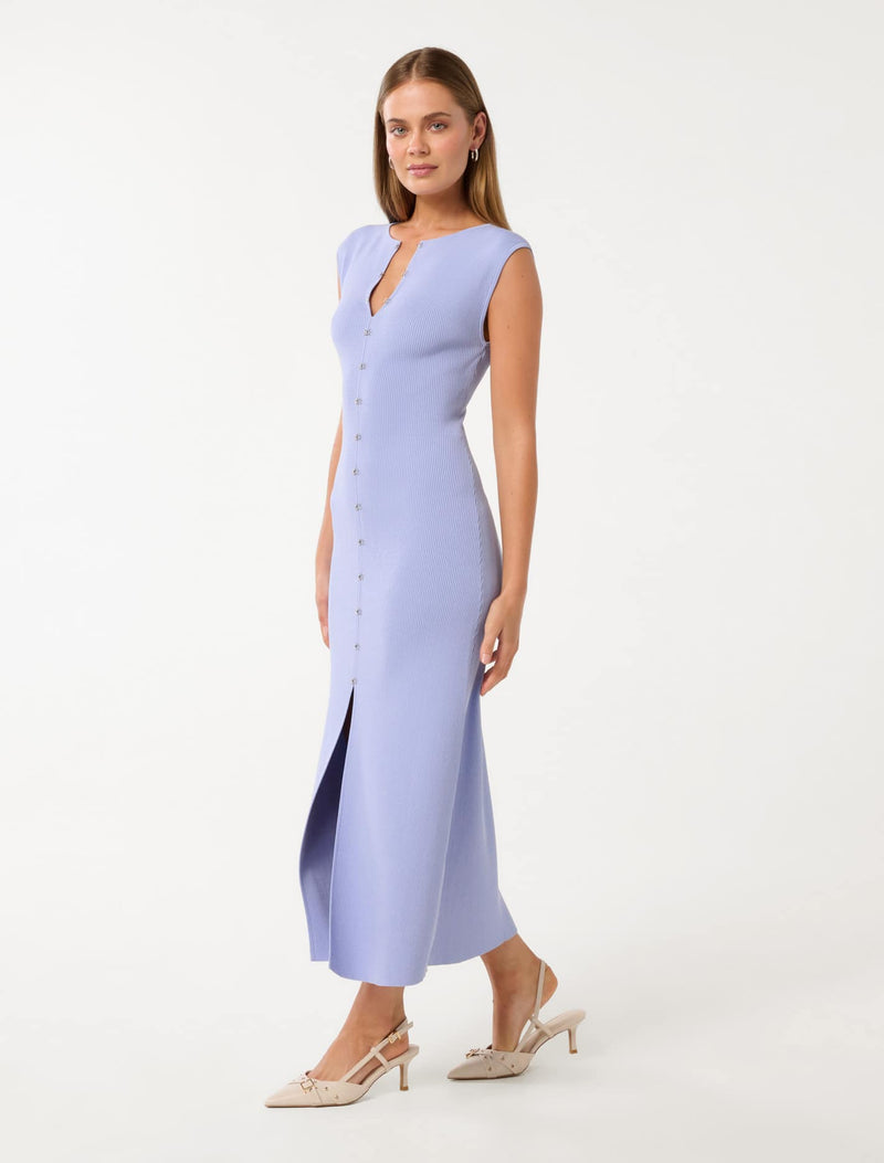 Aster Hook and Eye Detail Midi Dress Forever New