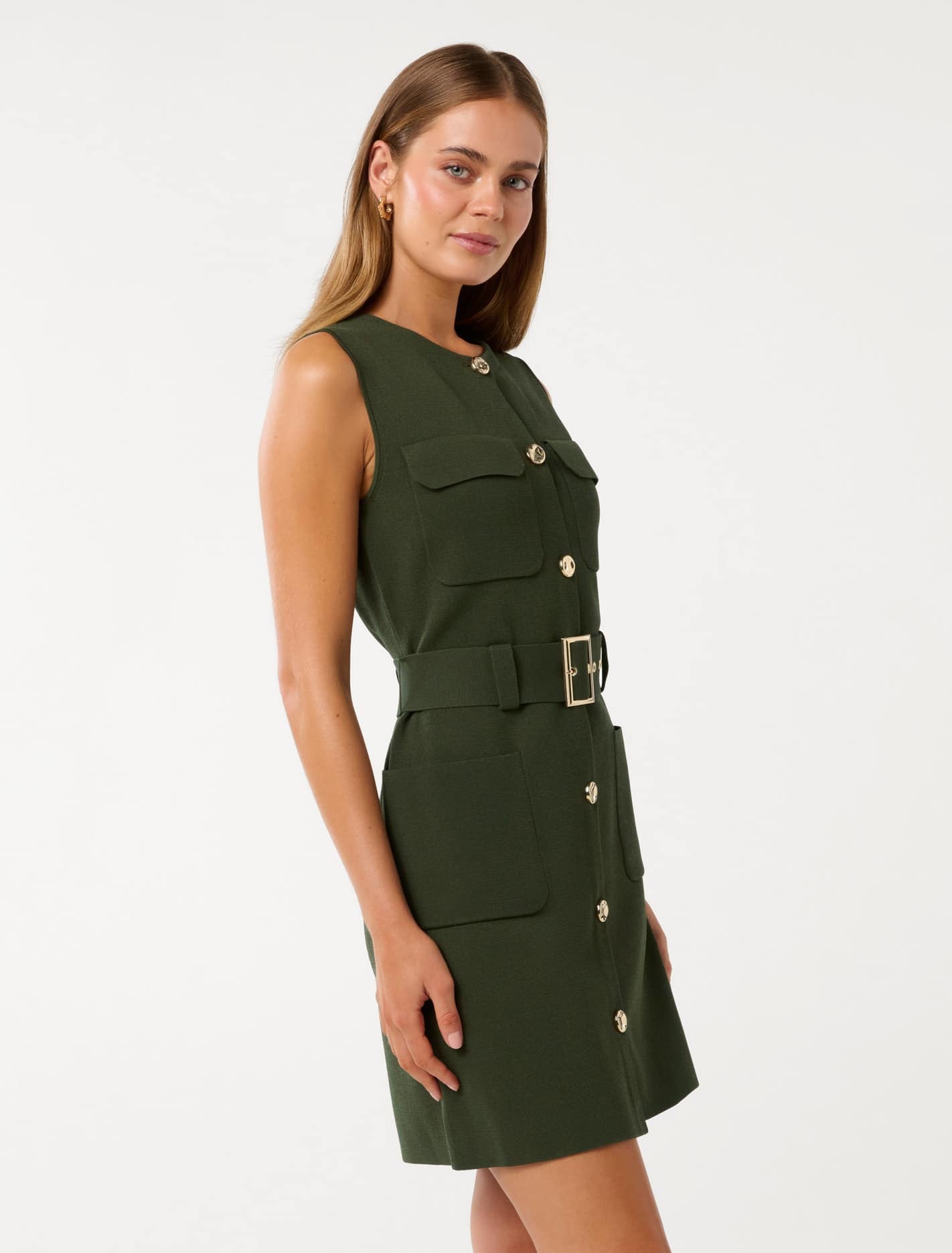 Parker Luxe Utility Mini Dress Forever New