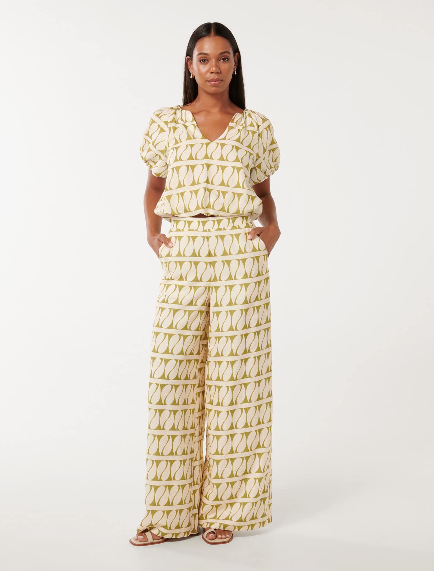 Halle Linen Wide Leg Pants Forever New
