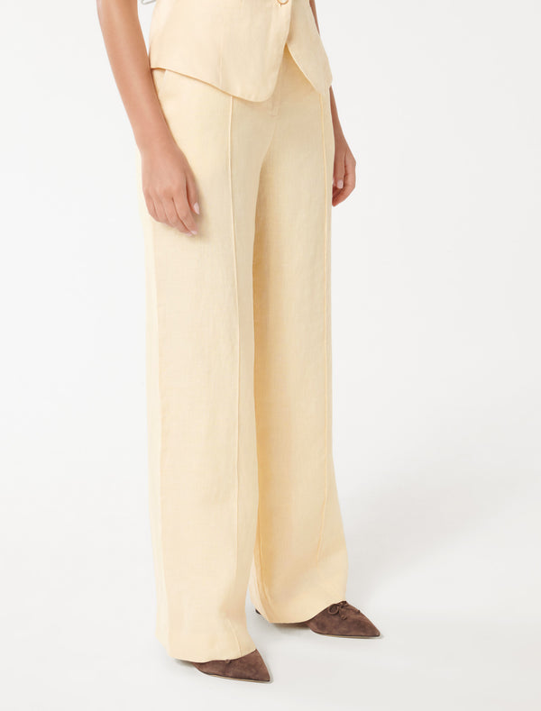 Cynthia Linen Wide Leg Pants Forever New