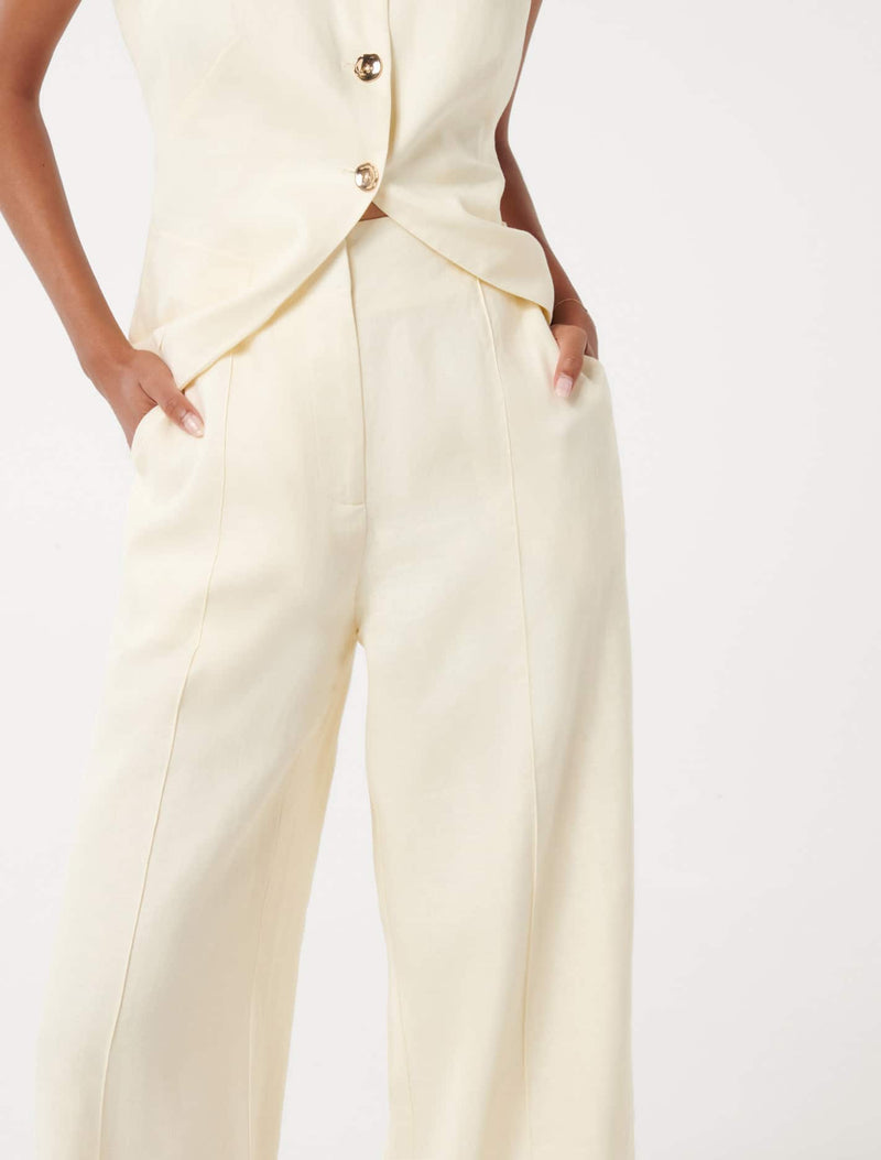 Cynthia Petite Linen Wide Leg Pants Forever New