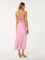 Nicola Strapless Satin Maxi Dress Forever New