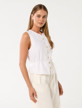 Immy Linen Vest Forever New