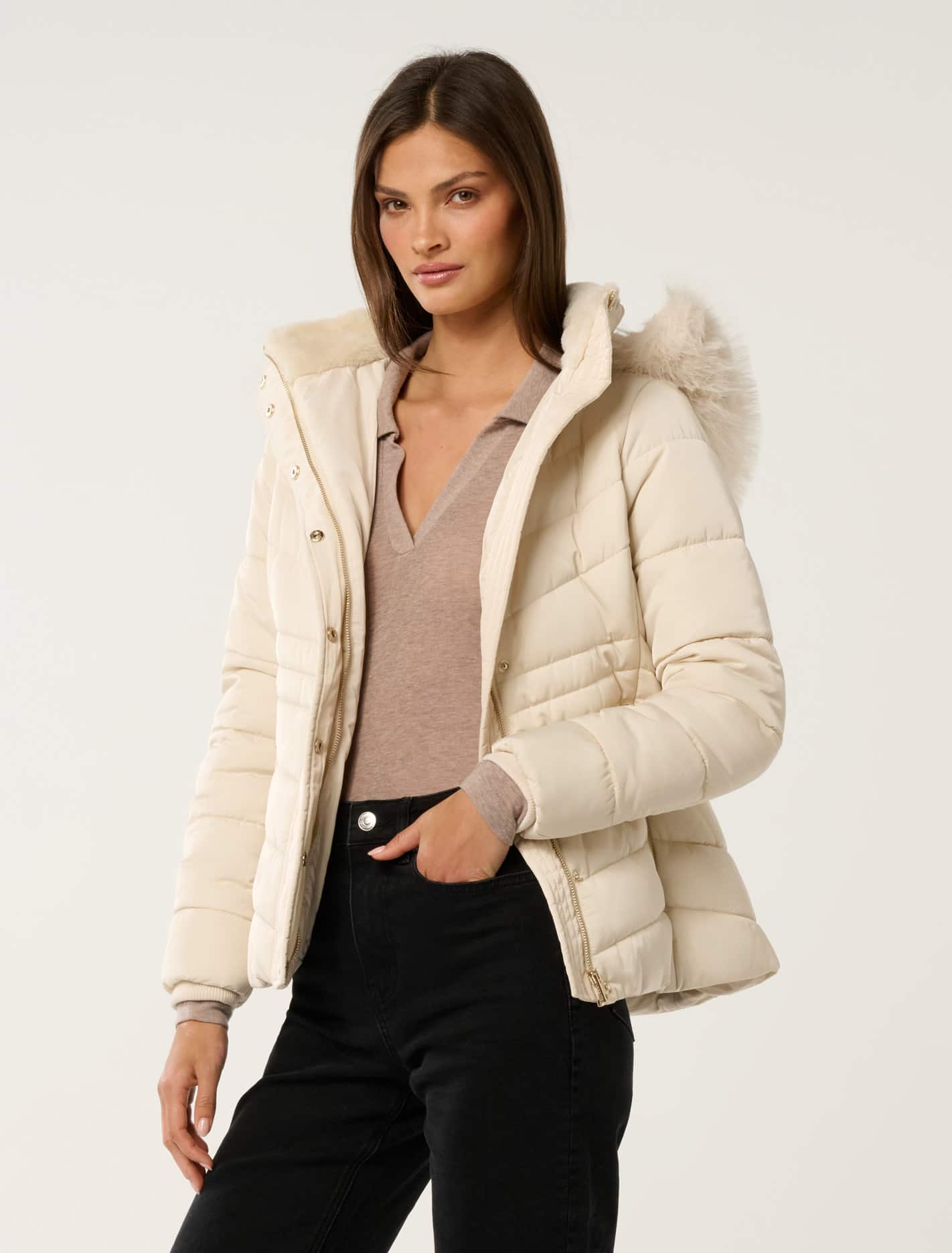 Gina Short Puffa Jacket Forever New