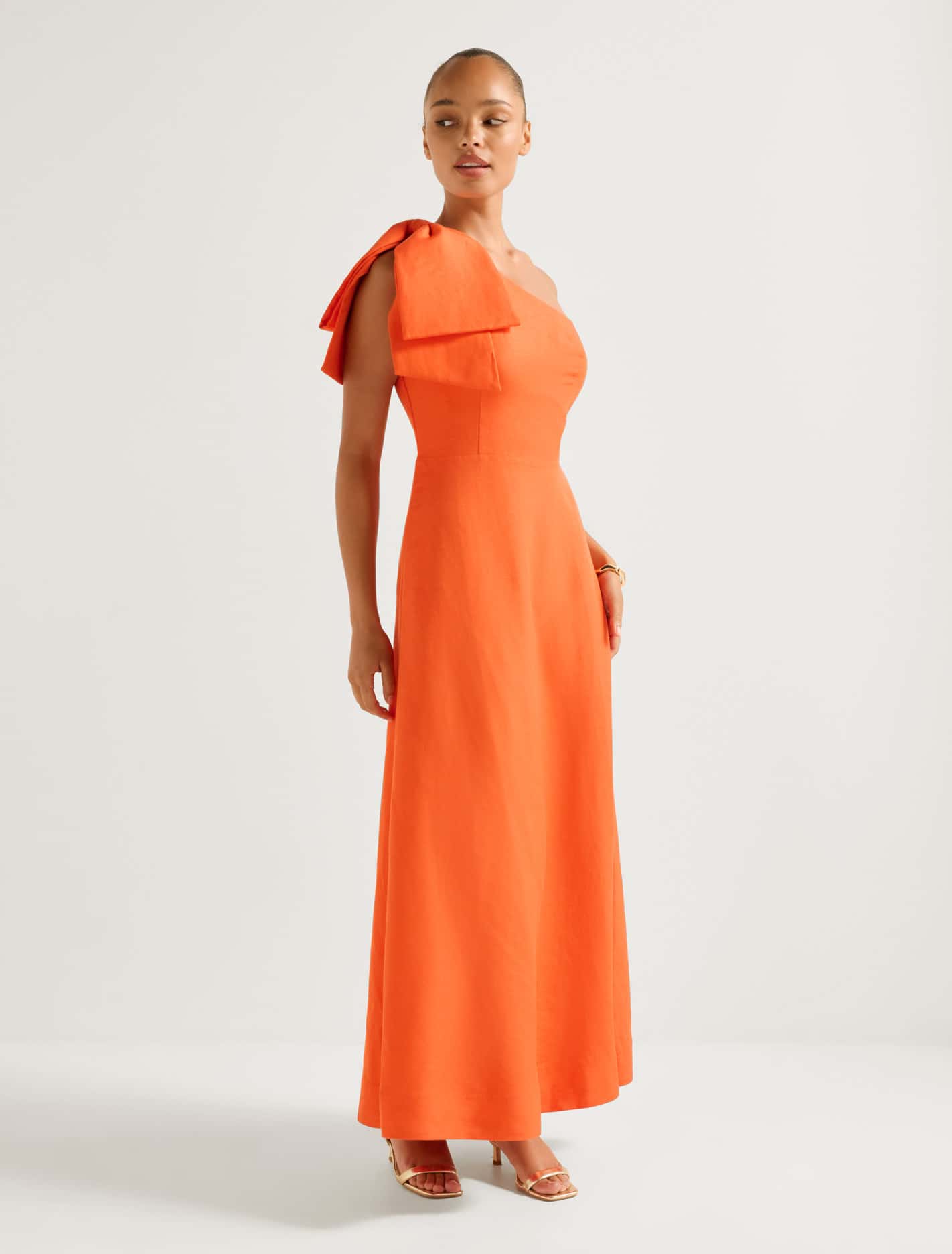 Danni Asym Bow Midi Dress Forever New