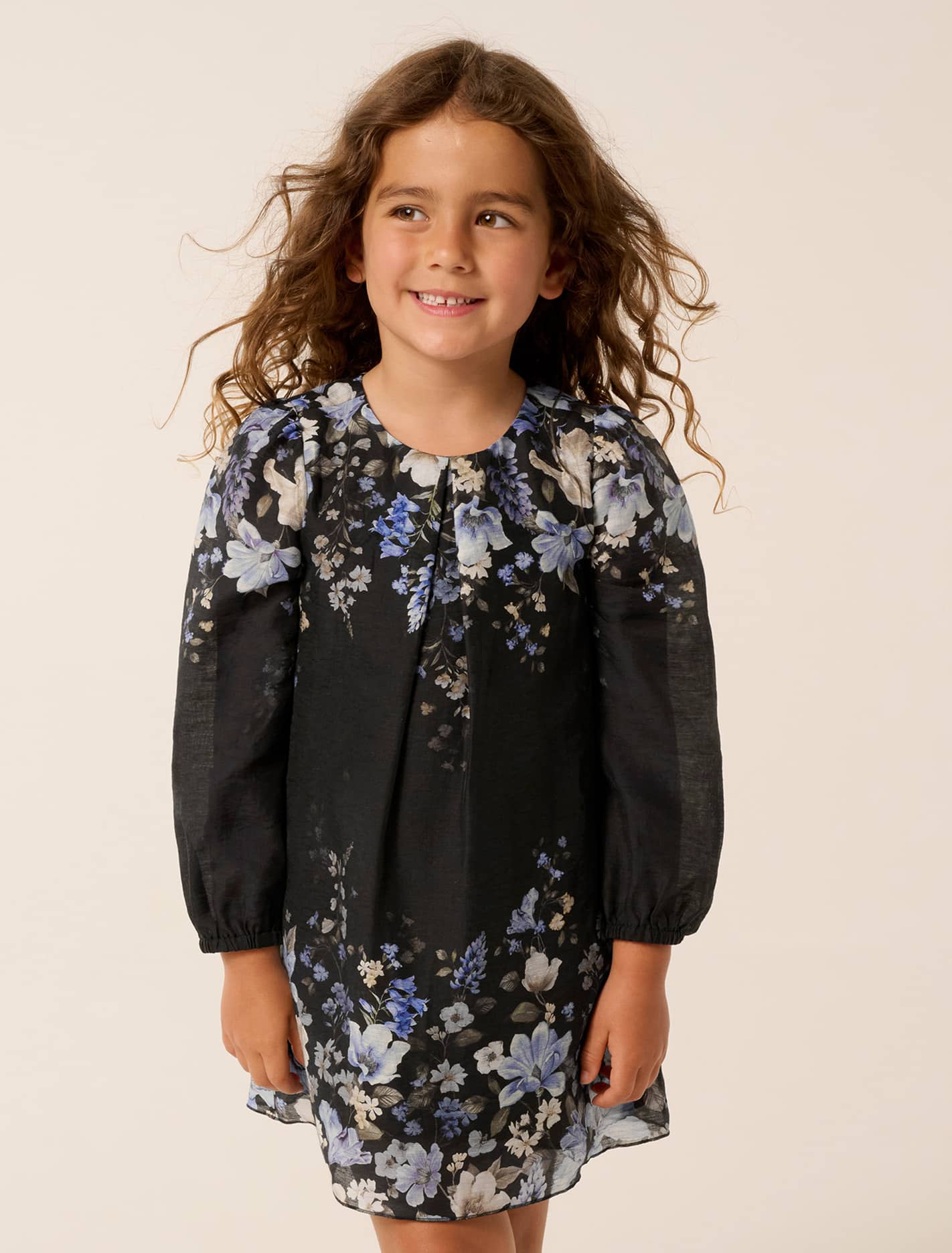 Carolina Girls Long Sleeve Dress Mila Floral Forever New