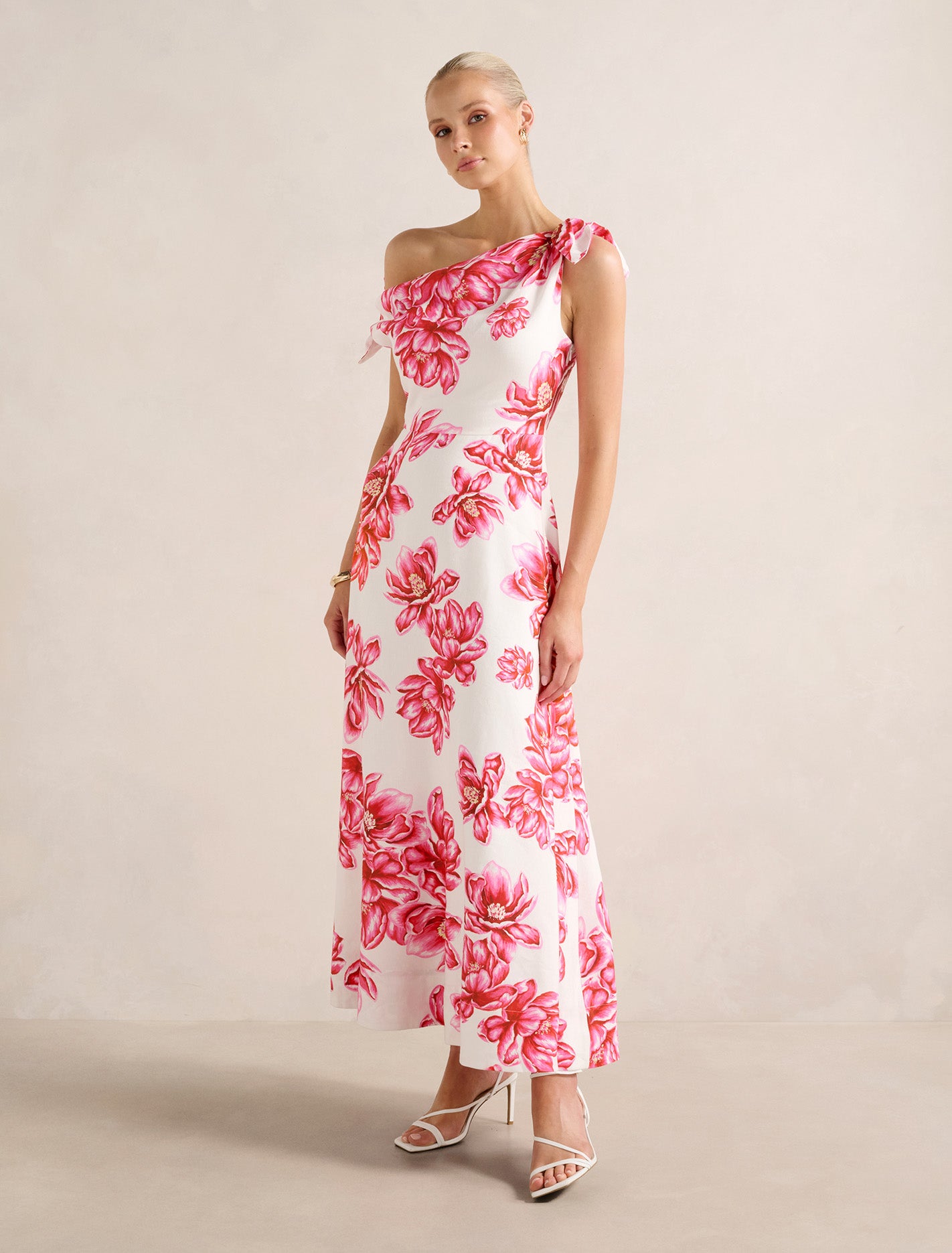 Vinetta Asym Bow Midi Dress Forever New