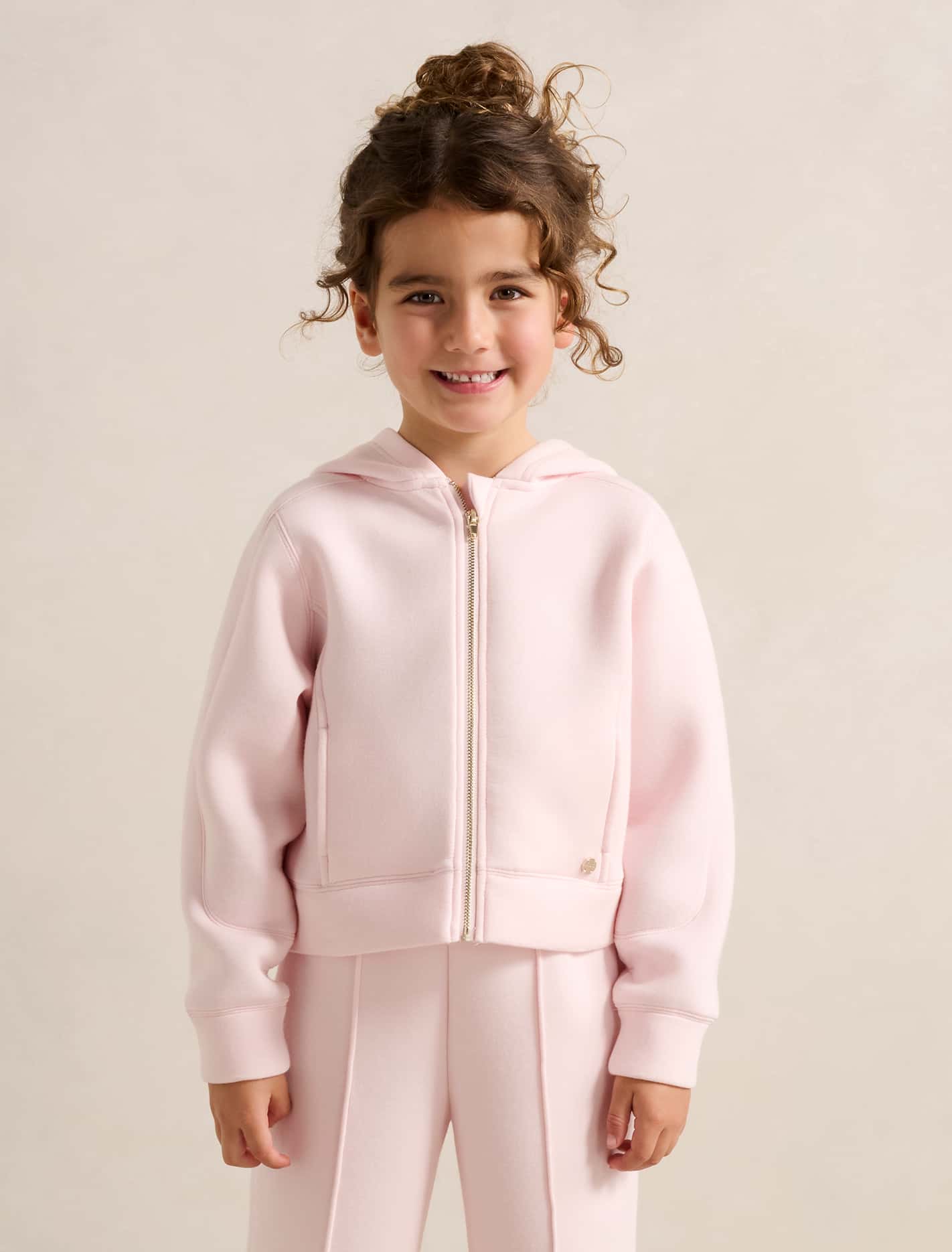 Toni Girls Hooded Sweatshirt Soft Pink Forever New