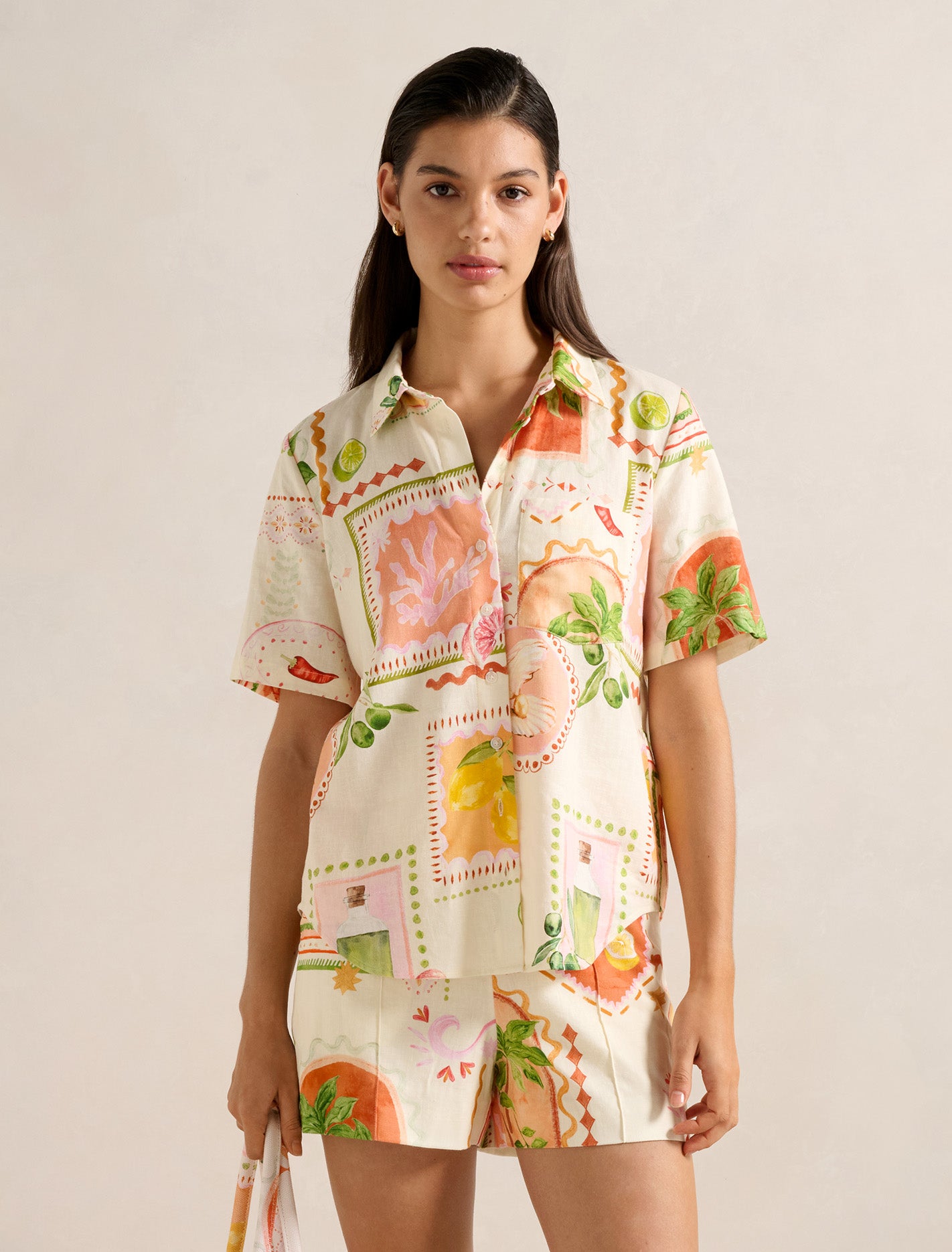 Kailani Button Up Shirt Almada Co-Ord Forever New