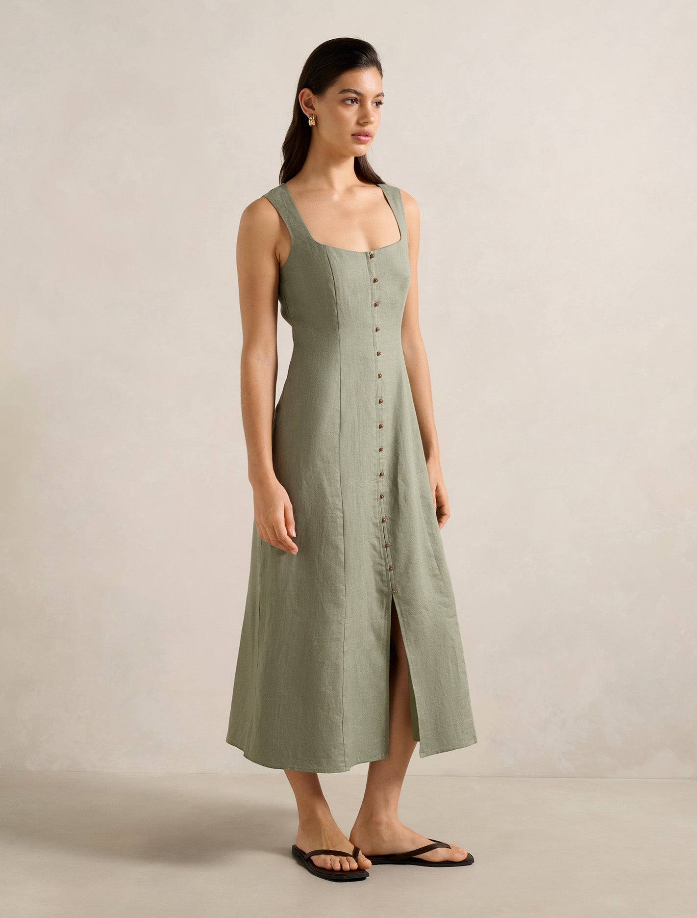 Elina Button Down Midi Dress Forever New