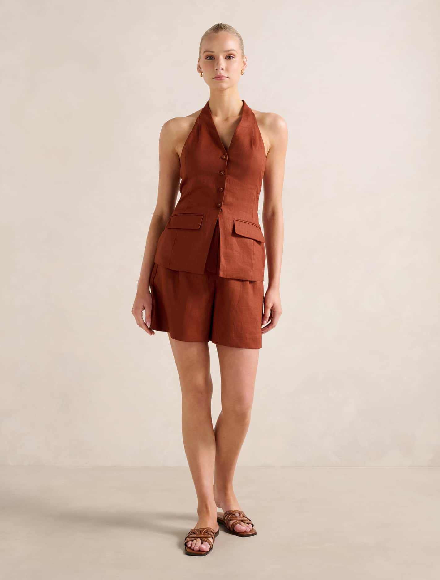 Saxon Halter Waistcoat Forever New