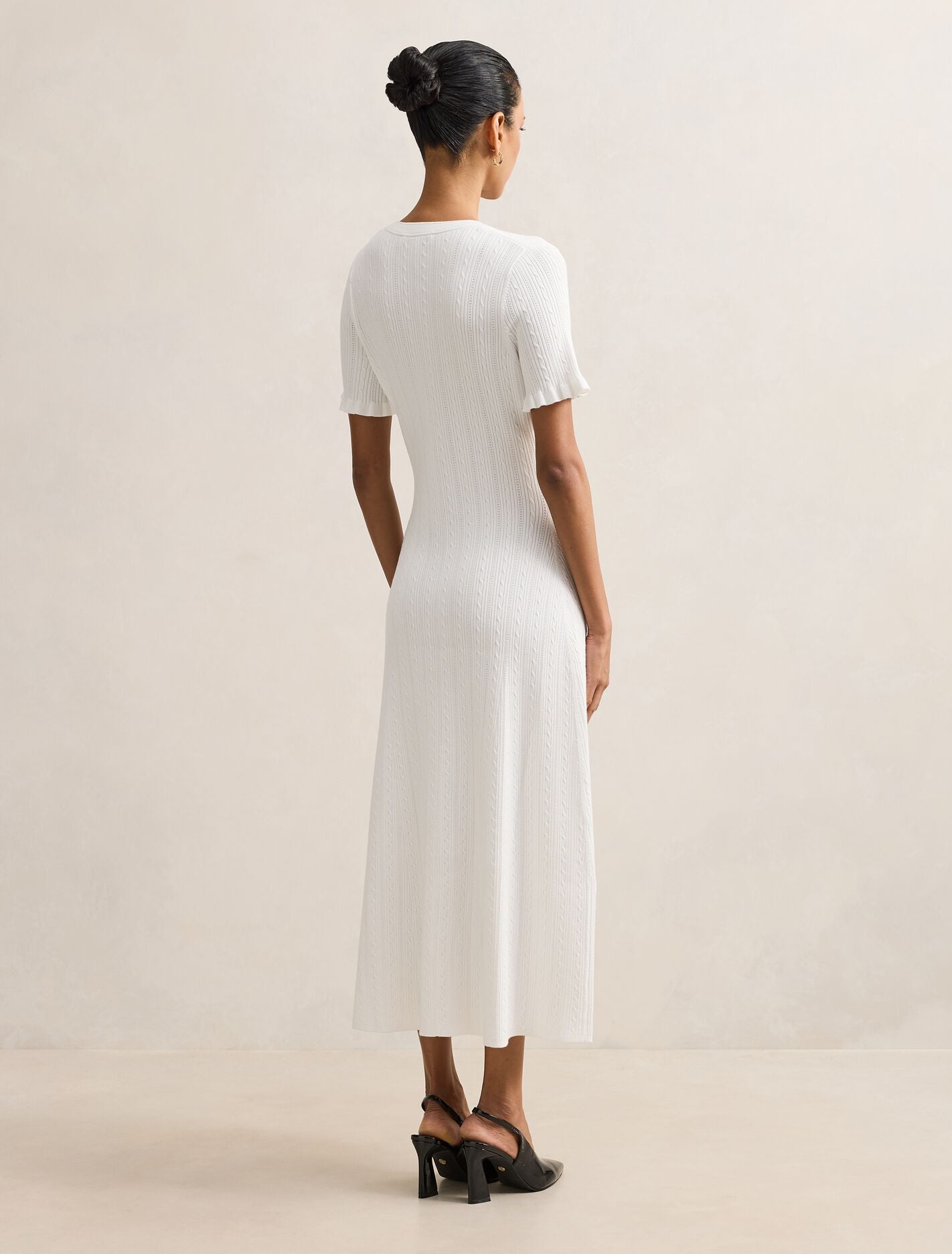 Violetta Petite Stitch Interest Midi Dress Forever New