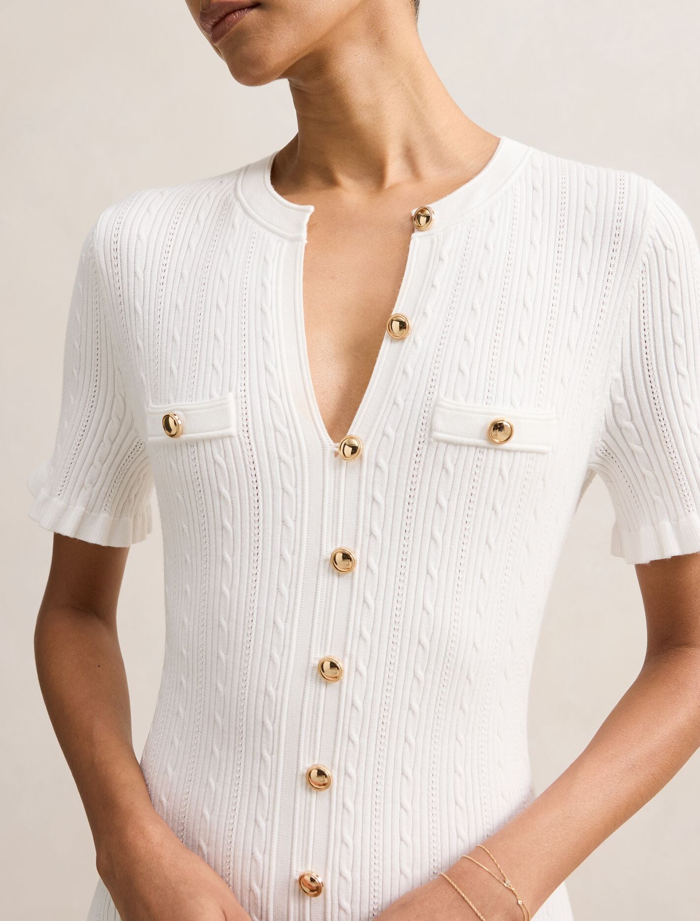 Violetta Petite Stitch Interest Midi Dress Forever New