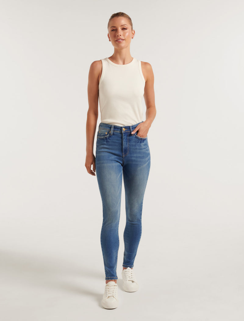 Nala Mid-Rise Skinny Jeans Forever New