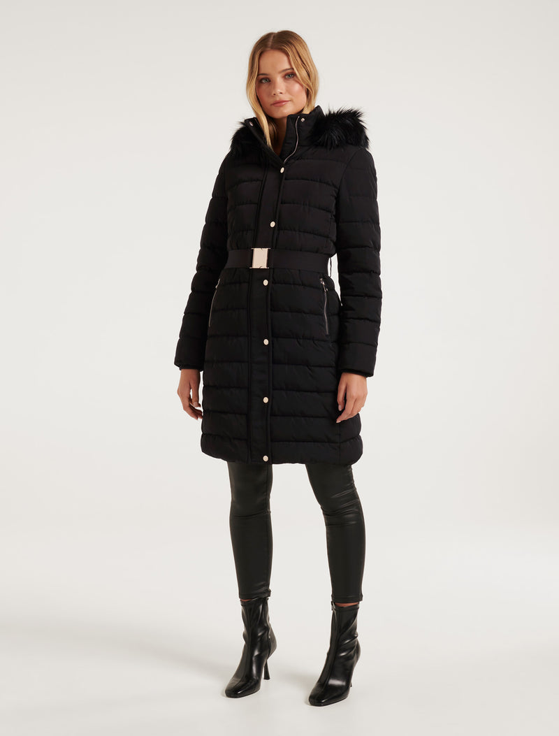 Georgie Long Puffer Coat Forever New