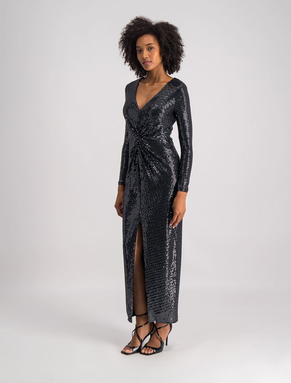 Larissa Metallic Twist Midi Dress Forever New