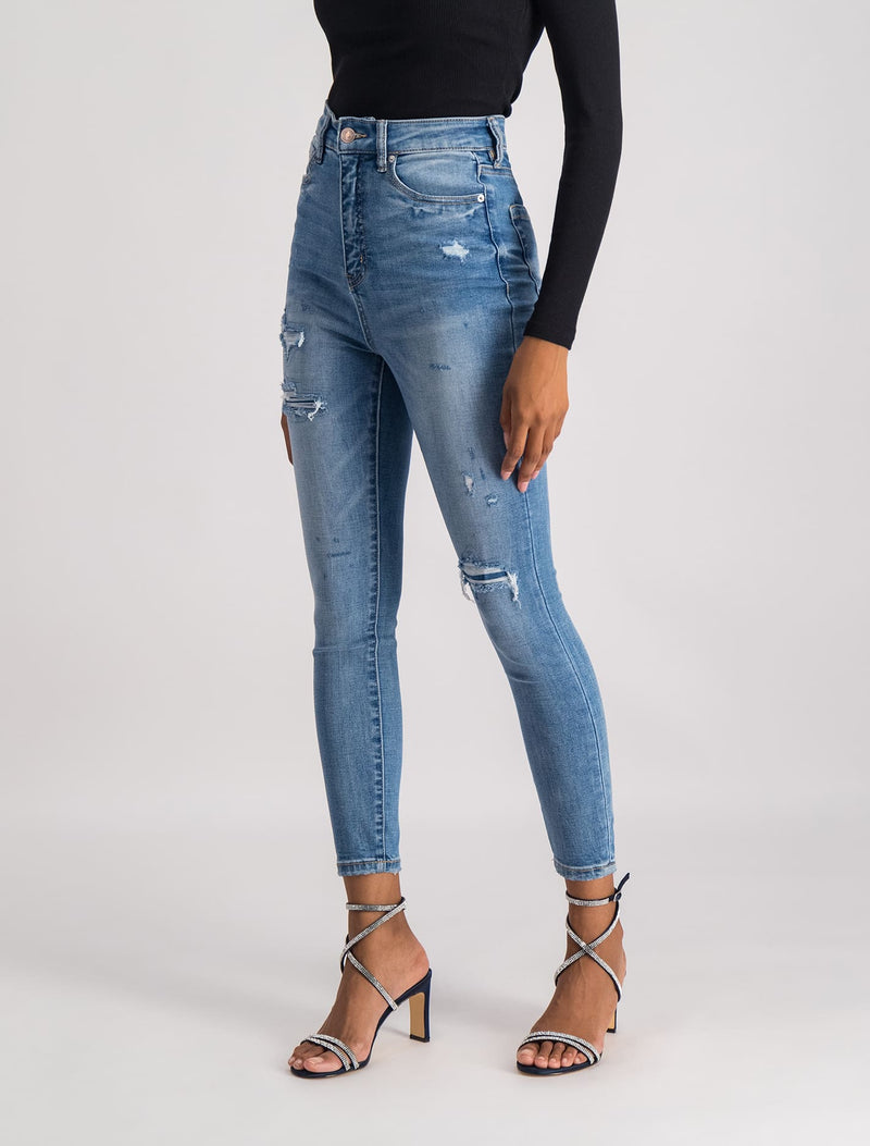 Mila Cropped High-Rise Skinny Jeans Forever New