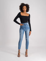 Mila Cropped High-Rise Skinny Jeans Forever New